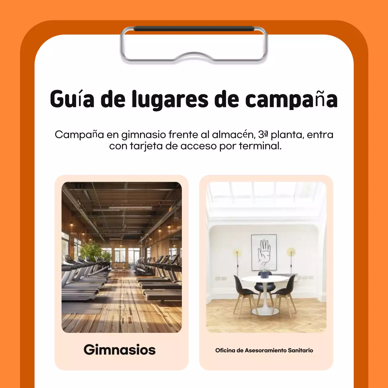 Promover un sencillo programa interno azul y naranja de promoción de la salud