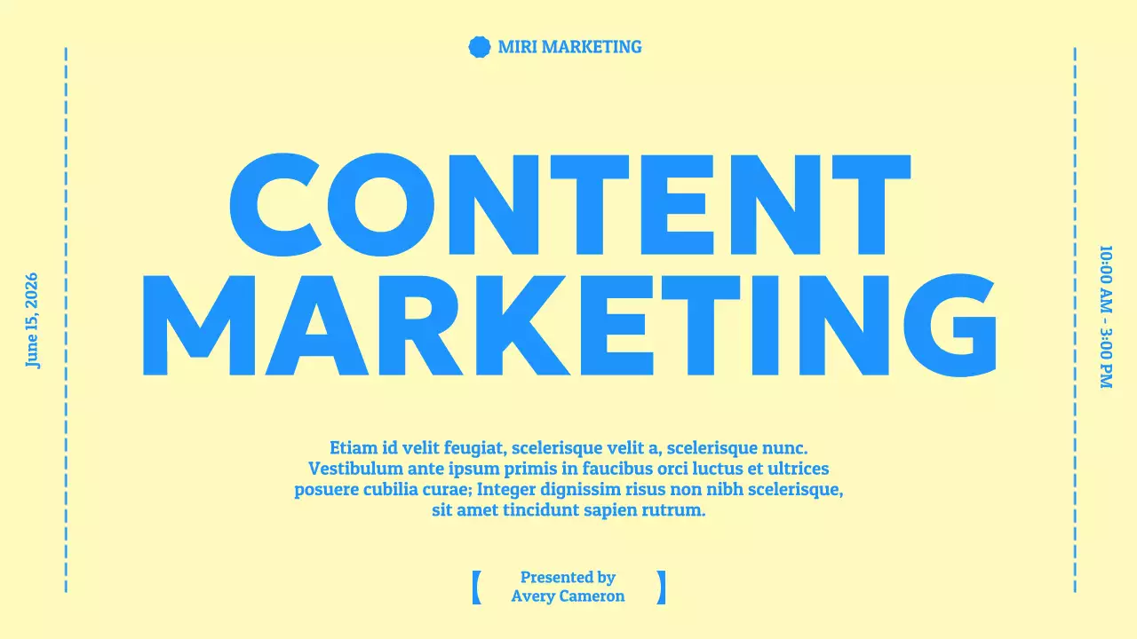 Yellow Modern Marketing Presentation