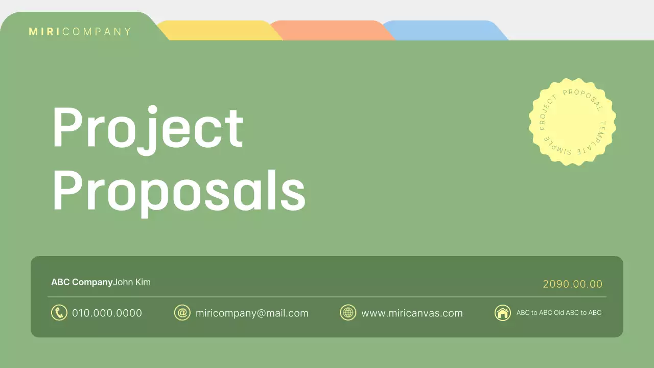 Khaki Simple proposal description