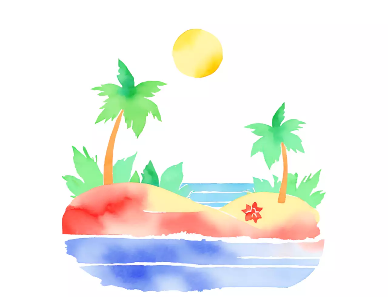 노랑 트로피칼 자연 엽서