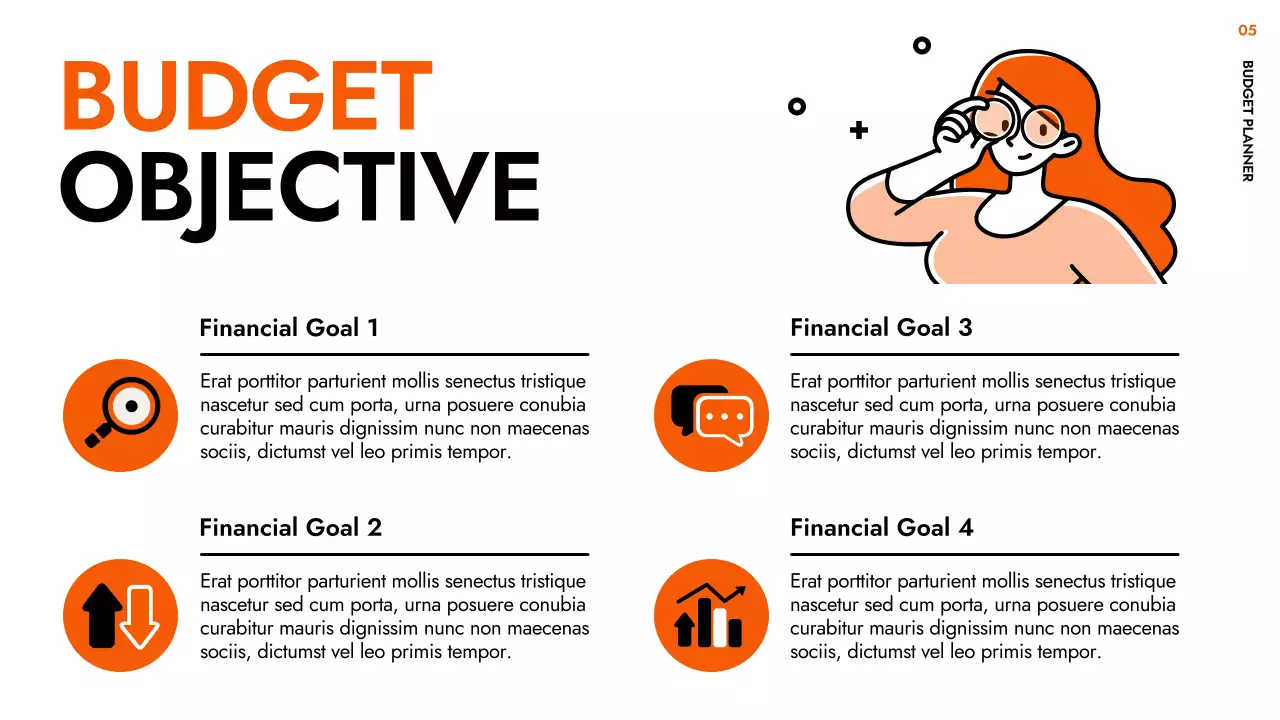 Orange Modern Budget Planner Presentation
