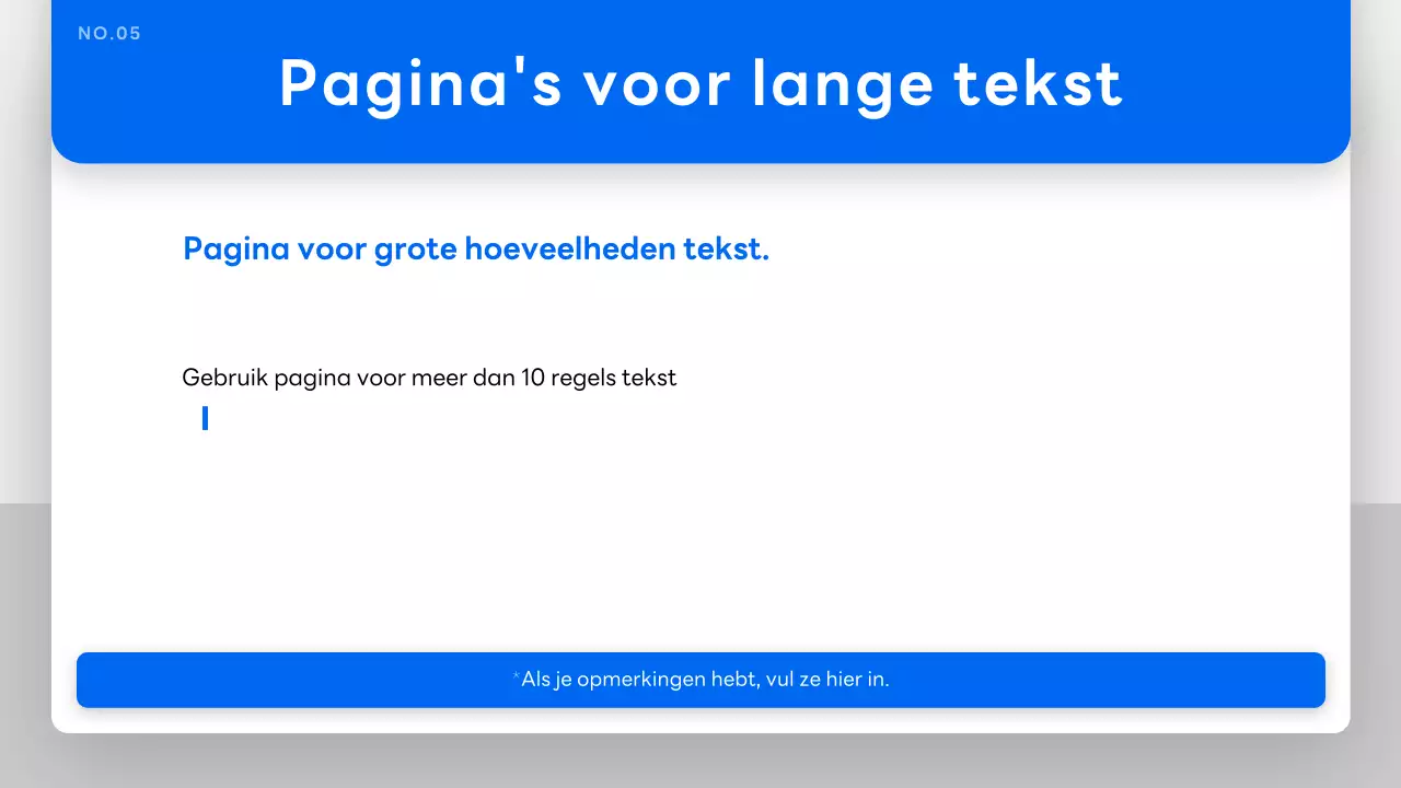 Blue Eenvoudige Presentatie documentatie