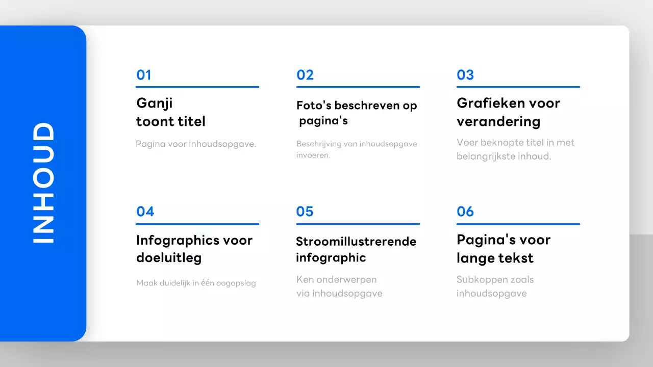 Blue Eenvoudige Presentatie documentatie