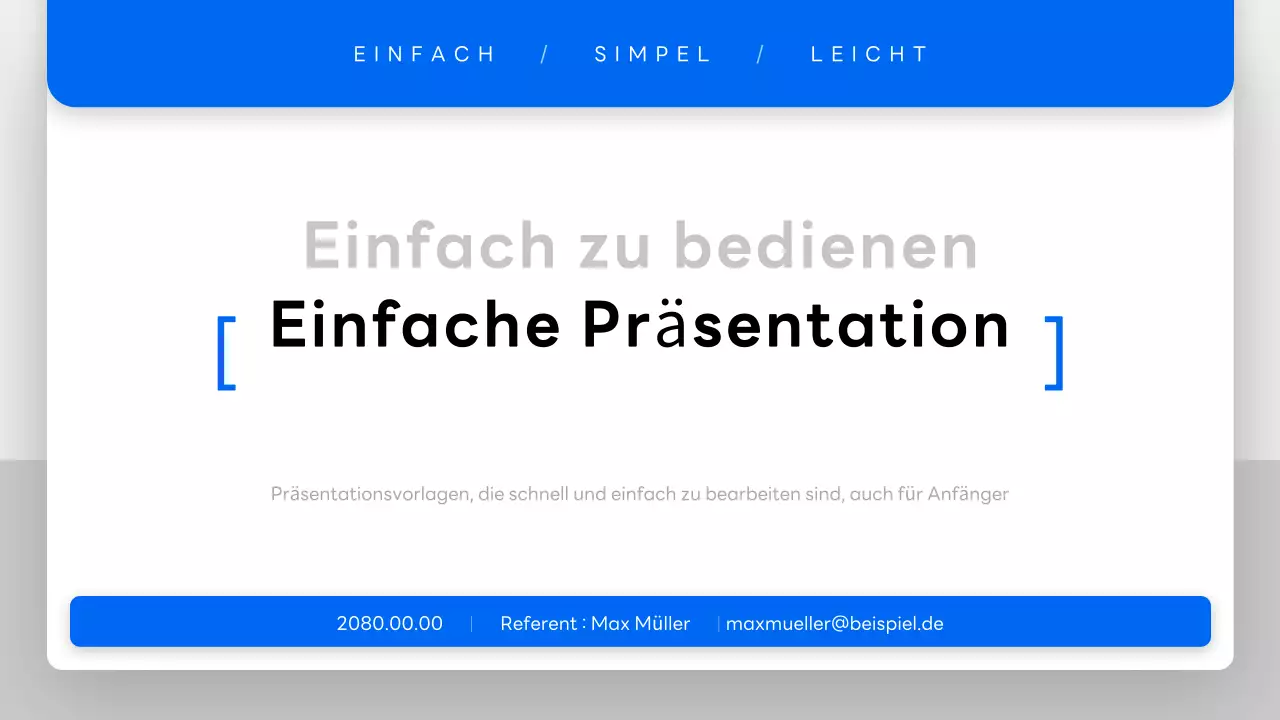 Blue Simple Presentation Dokumentation