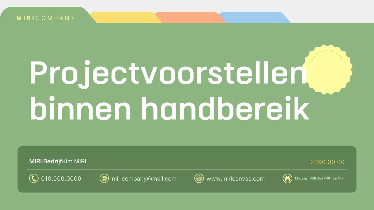 Khaki eenvoudig voorstel beschrijving