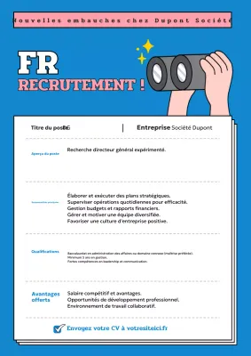 annonce d'embauche de blue modern