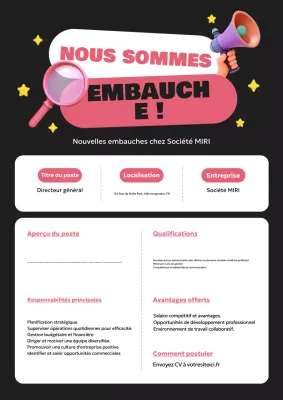 annonce de recrutement de black modern