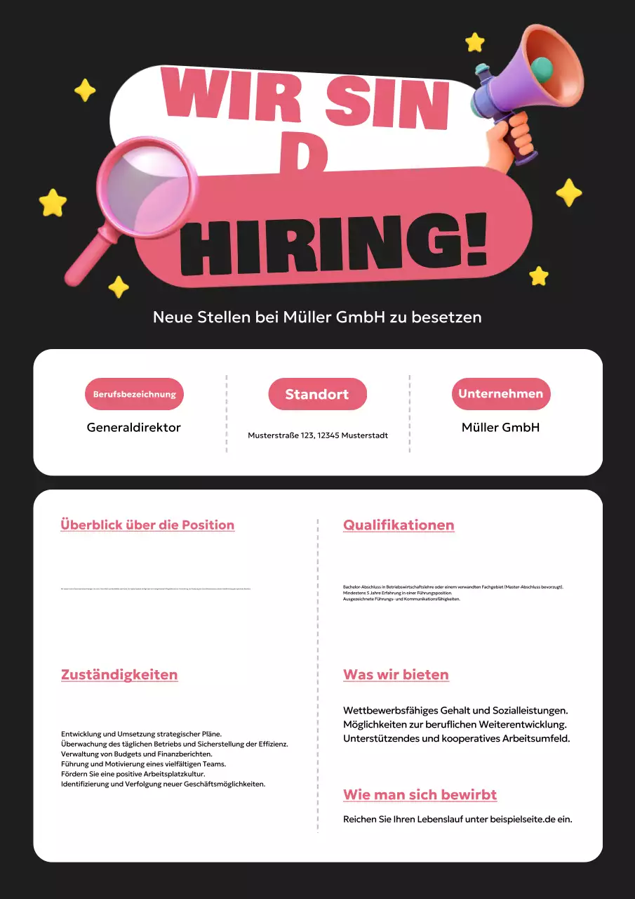 black modern Einstellungsanzeige