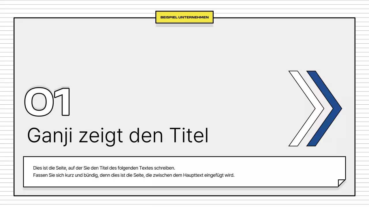Gelb Einfache Geschäftsbeschreibung