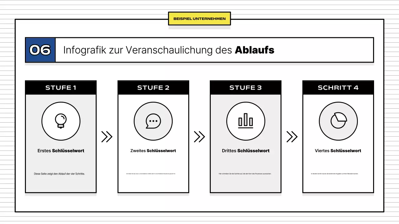 Gelb Einfache Geschäftsbeschreibung