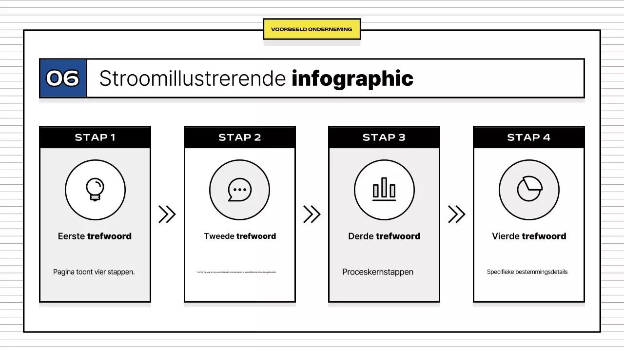 Gele eenvoudige bedrijfsbeschrijving