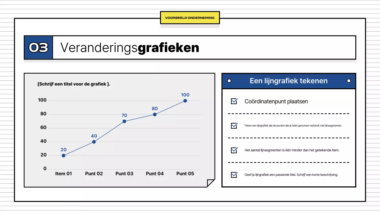 Gele eenvoudige bedrijfsbeschrijving