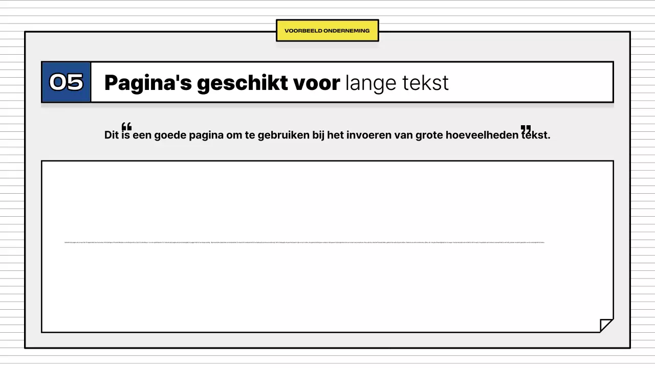 Gele eenvoudige bedrijfsbeschrijving
