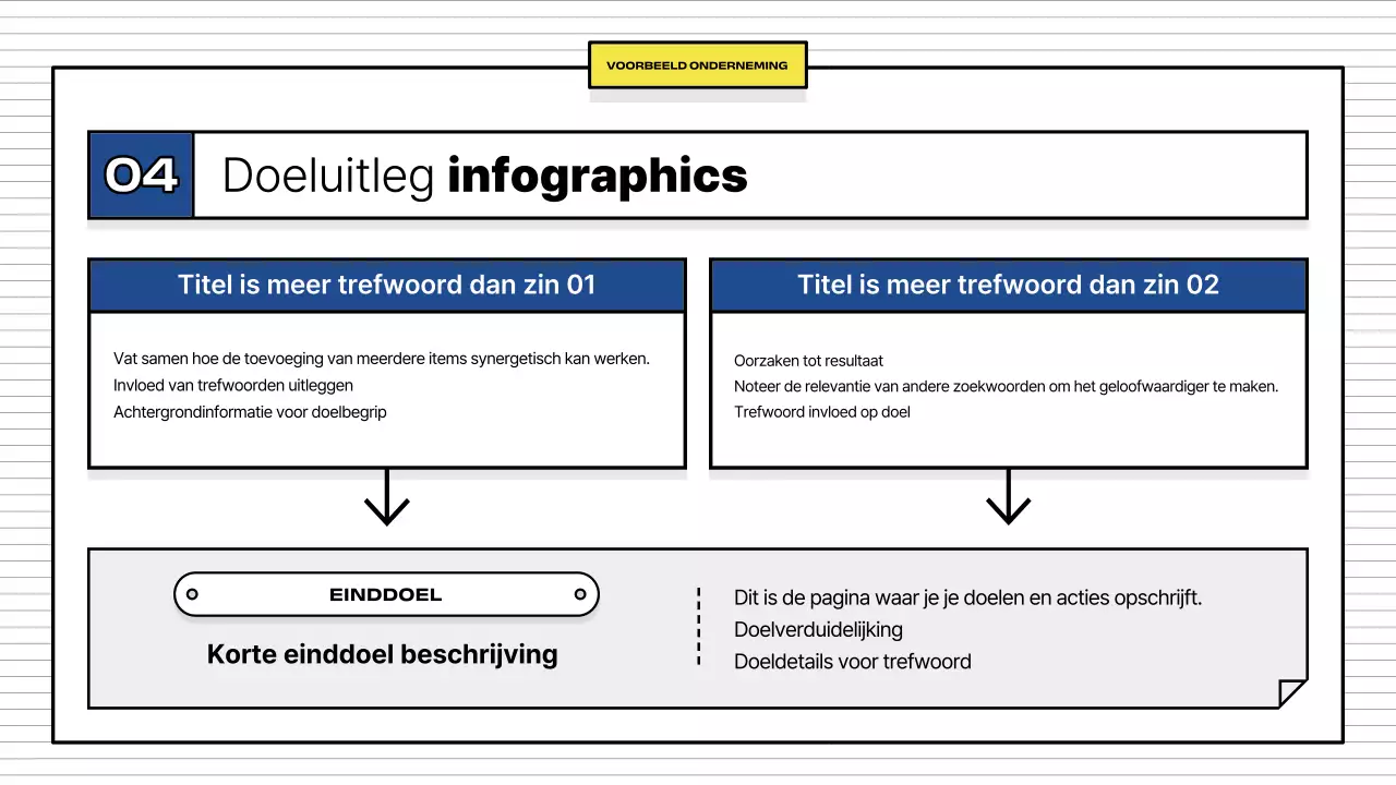 Gele eenvoudige bedrijfsbeschrijving
