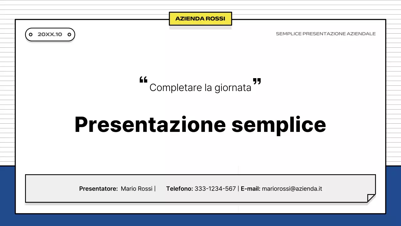 Giallo Descrizione aziendale semplice