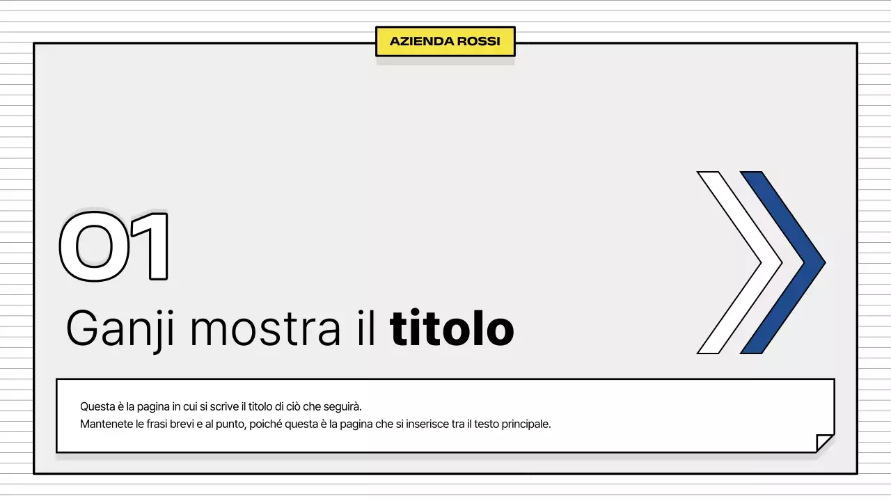 Giallo Descrizione aziendale semplice