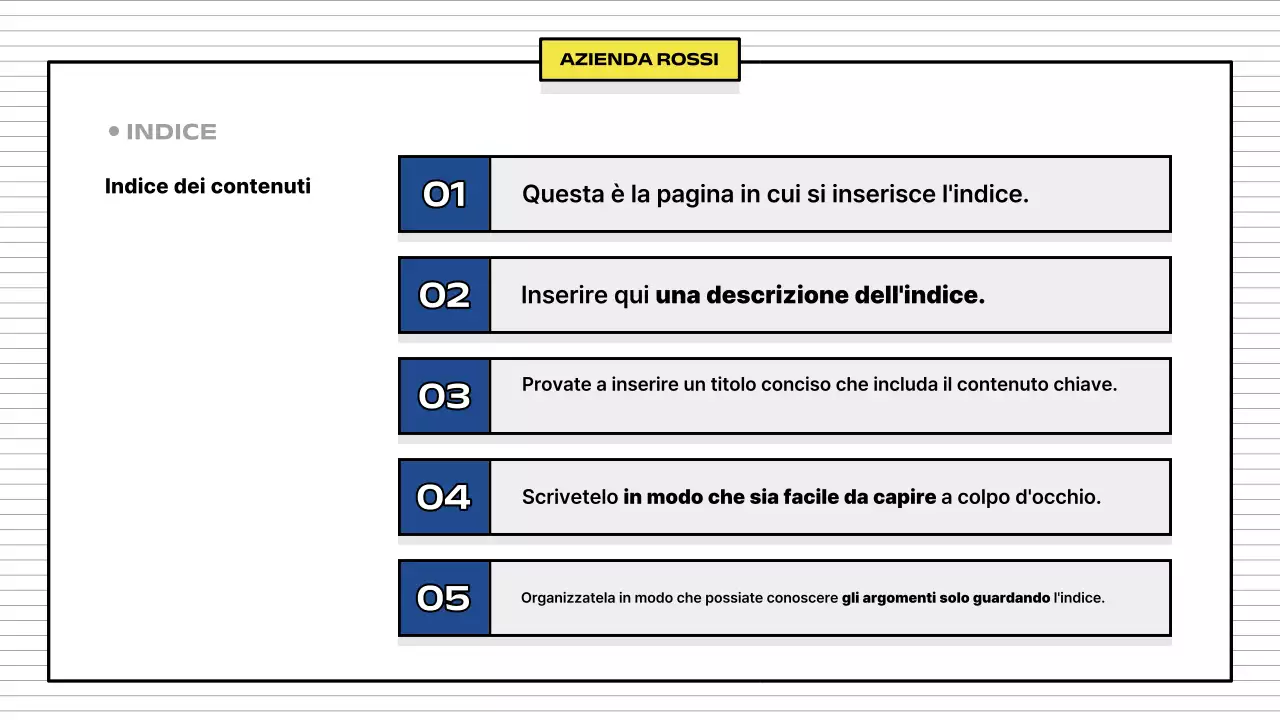 Giallo Descrizione aziendale semplice
