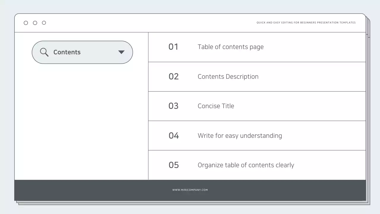Mint Simple Presentation Documentation