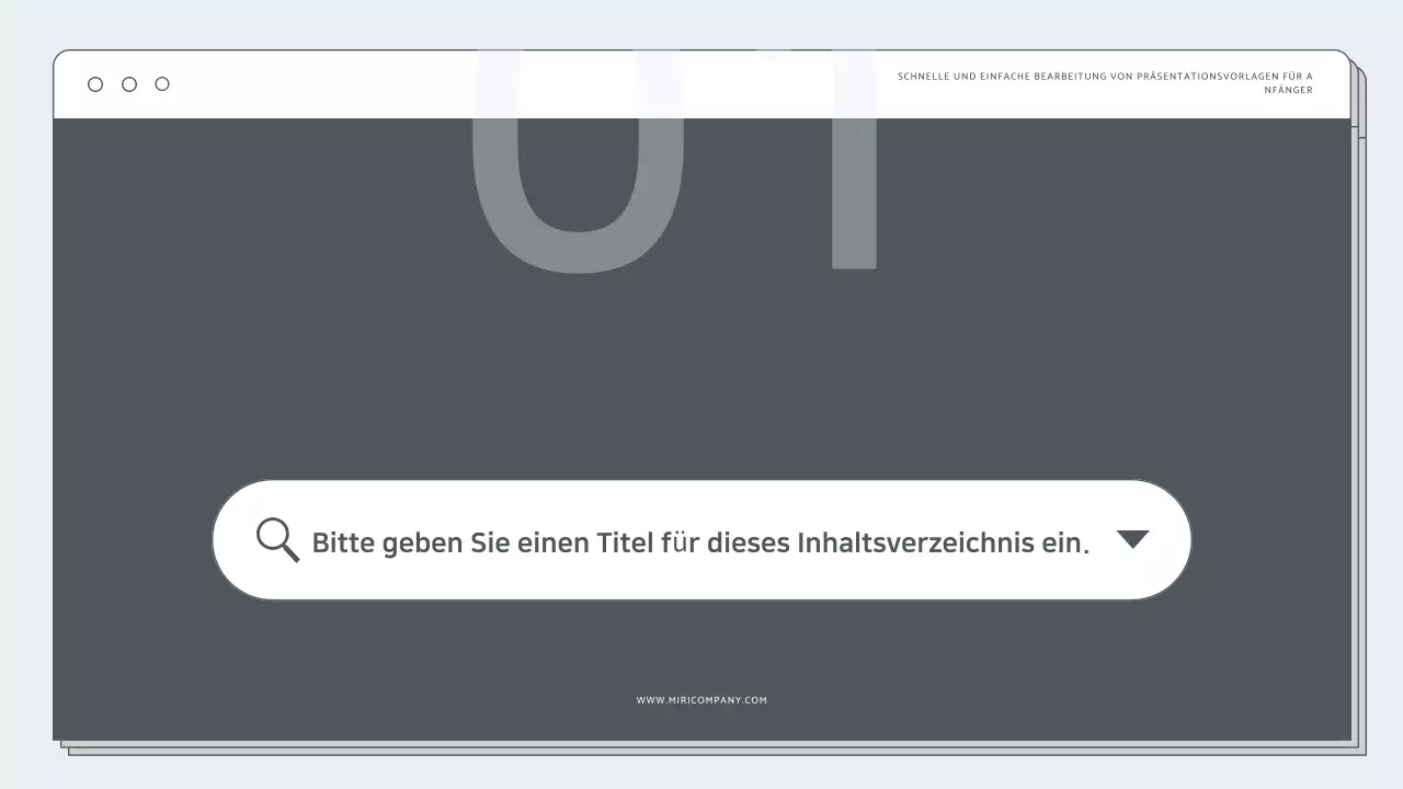 Mint Einfache Präsentation Dokumentation