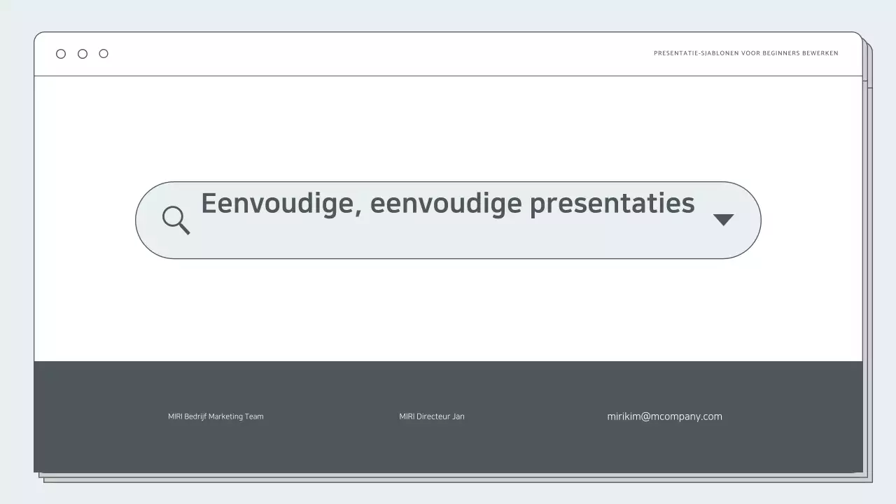 Mint Eenvoudige Presentatie Documentatie