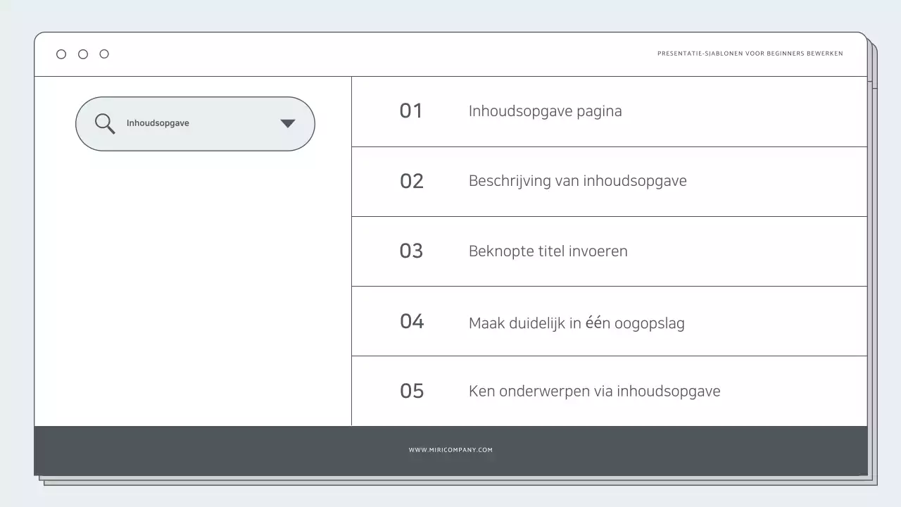 Mint Eenvoudige Presentatie Documentatie