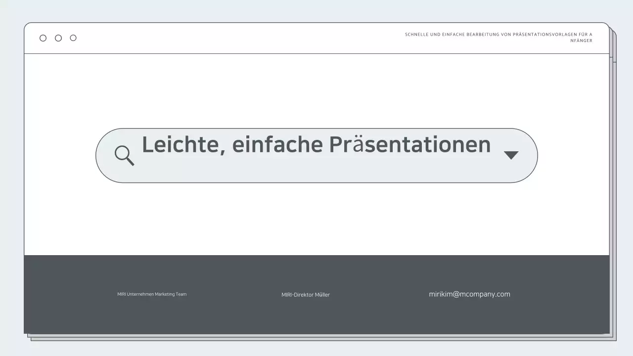 Mint Einfache Präsentation Dokumentation