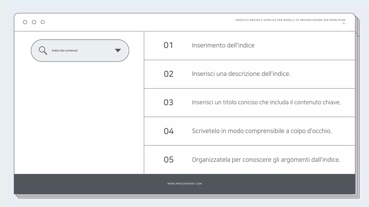 Documentazione della presentazione semplice della menta