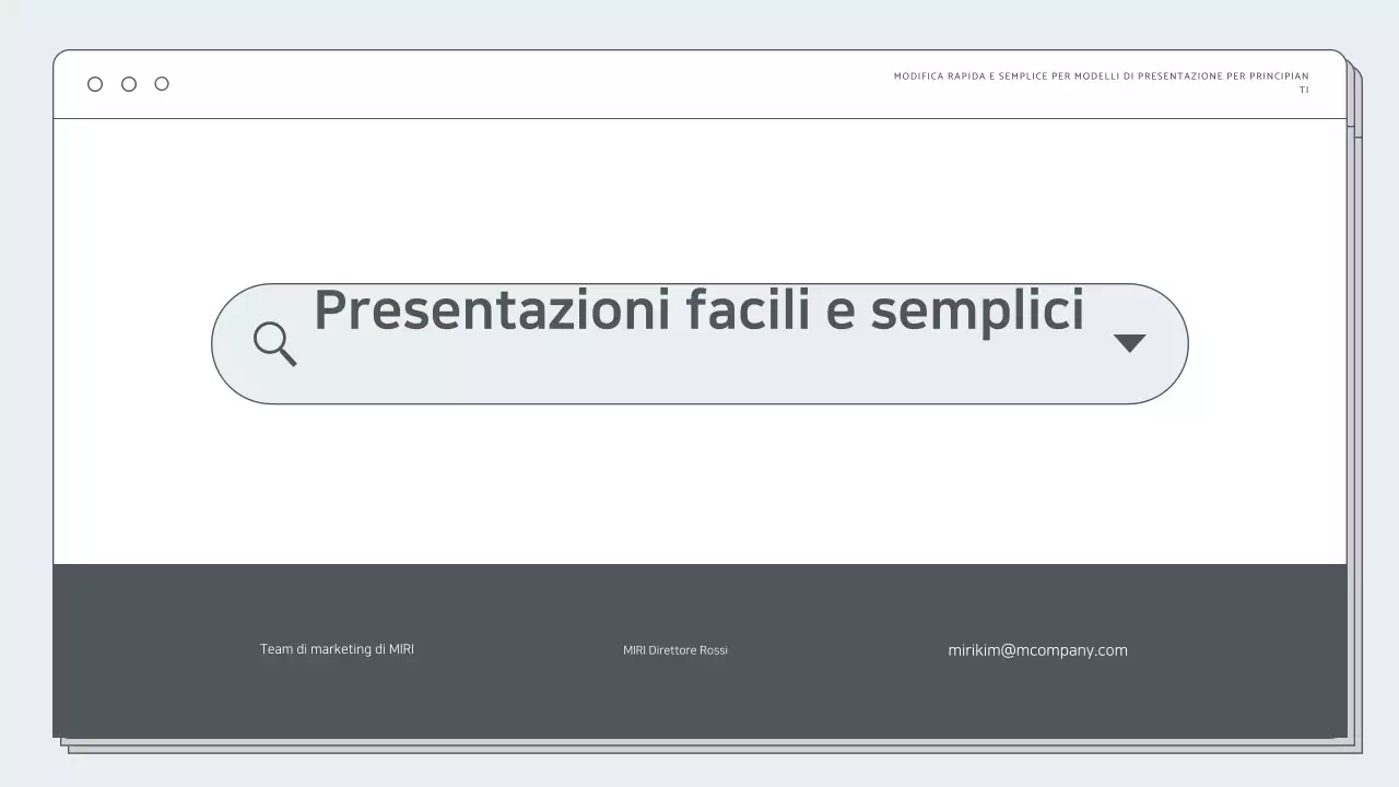Documentazione della presentazione semplice della menta