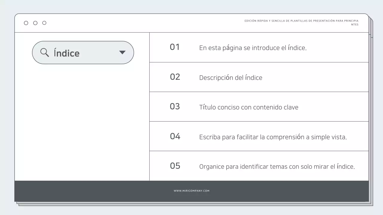 Documentación de la presentación de Mint Simple