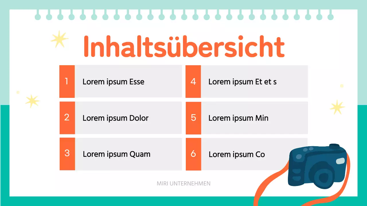 Orange Einfacher Tätigkeitsbericht