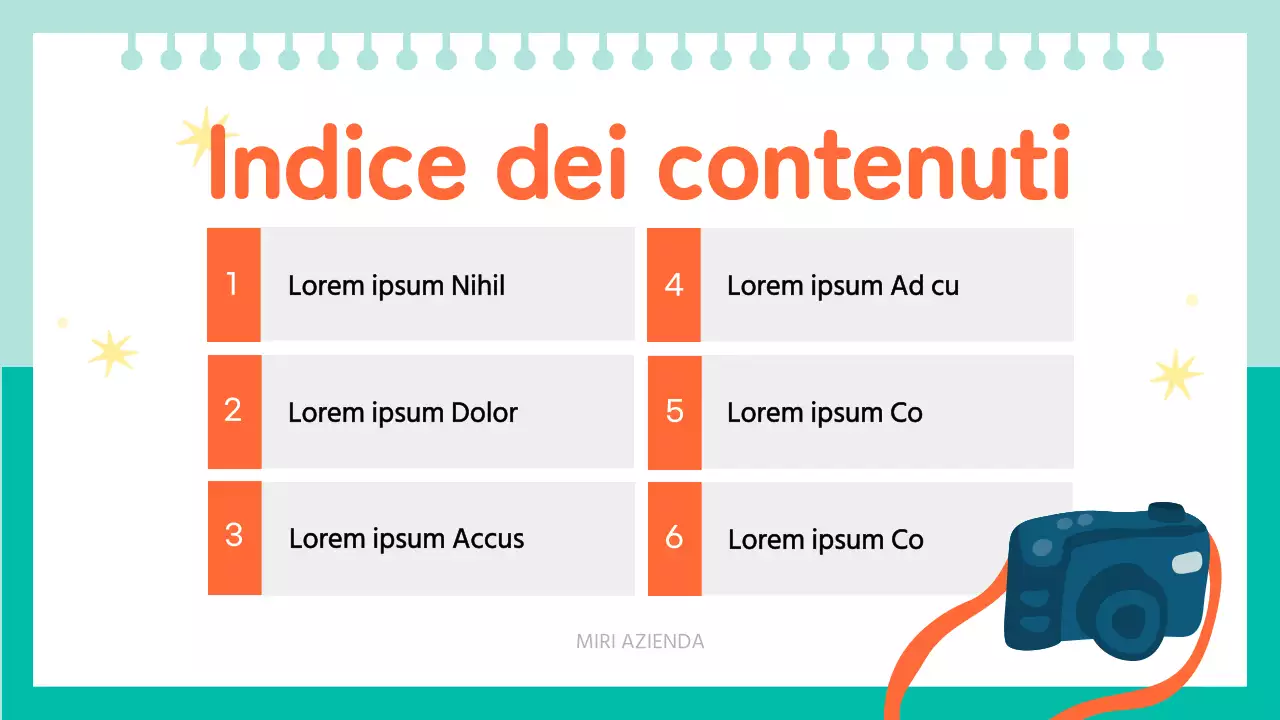 Rapporto di attività semplice arancione