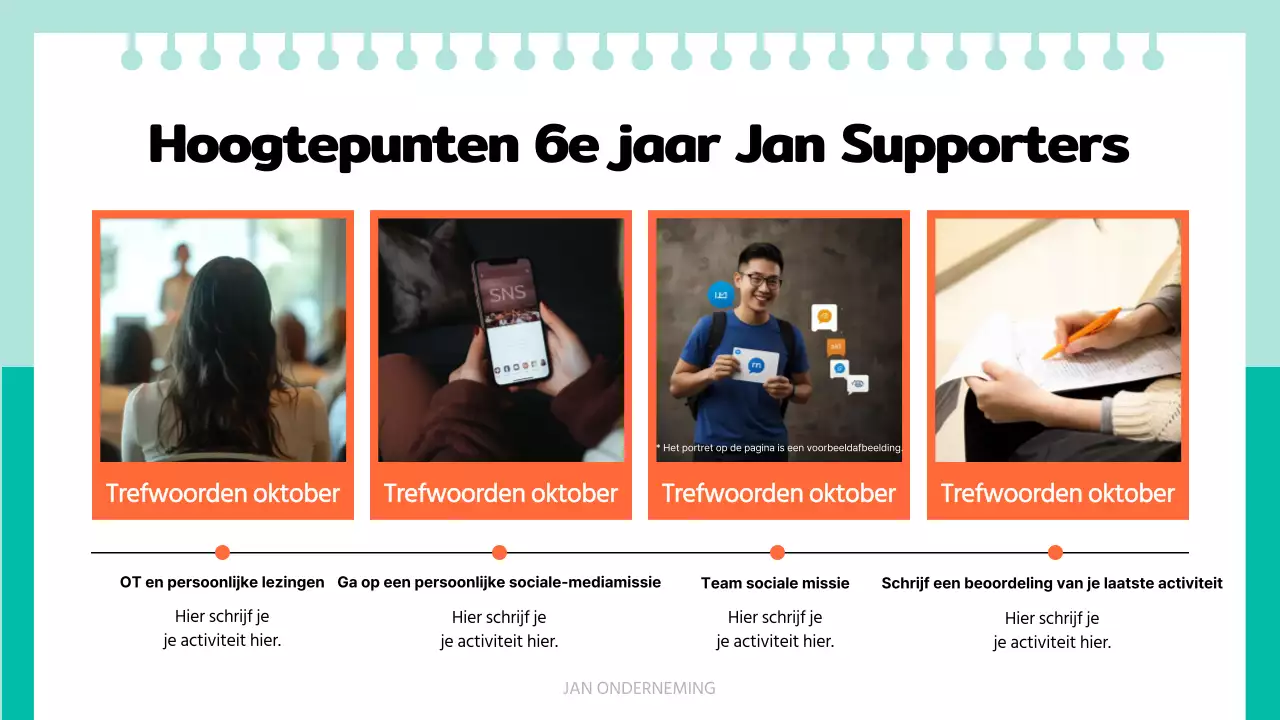 Oranje eenvoudig activiteitenrapport