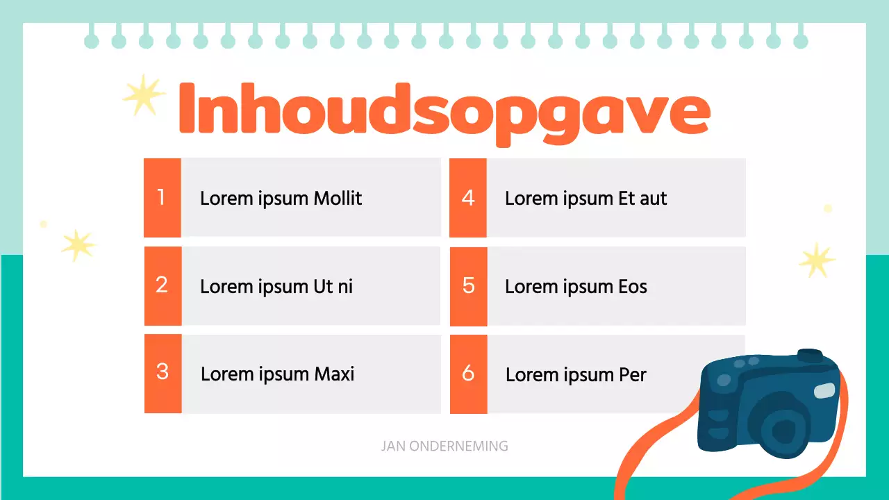 Oranje eenvoudig activiteitenrapport