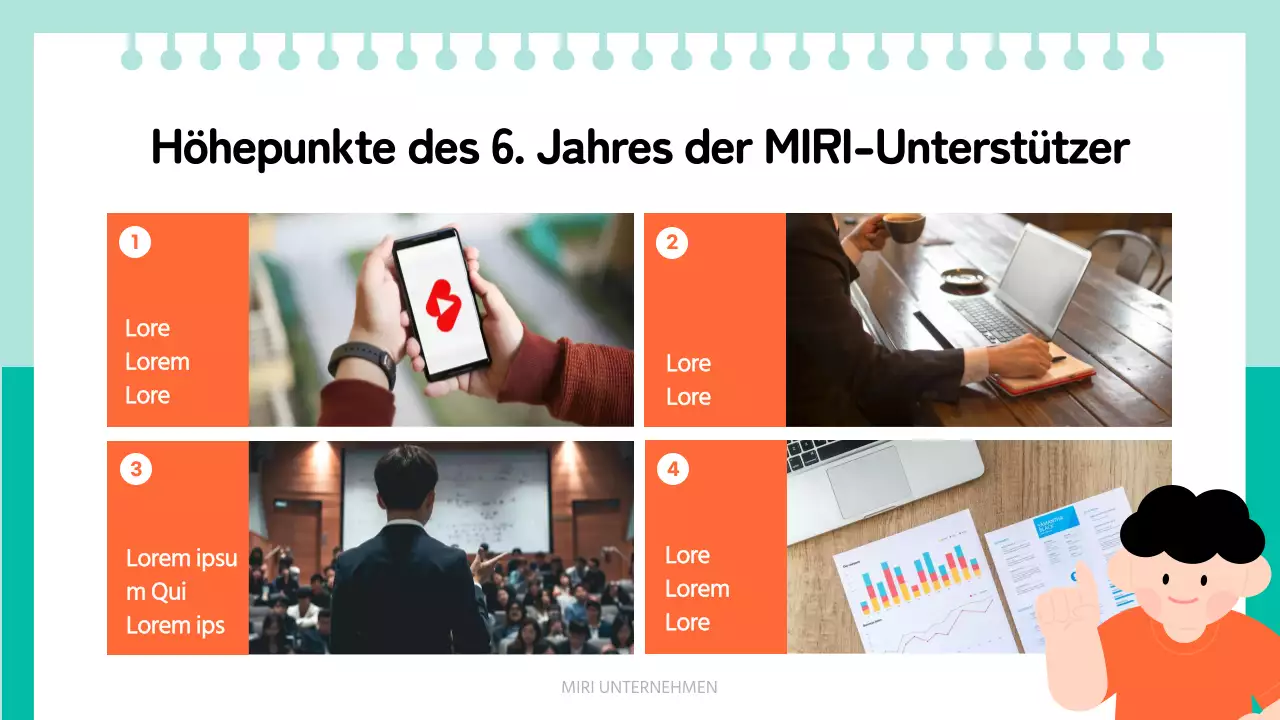 Orange Einfacher Tätigkeitsbericht