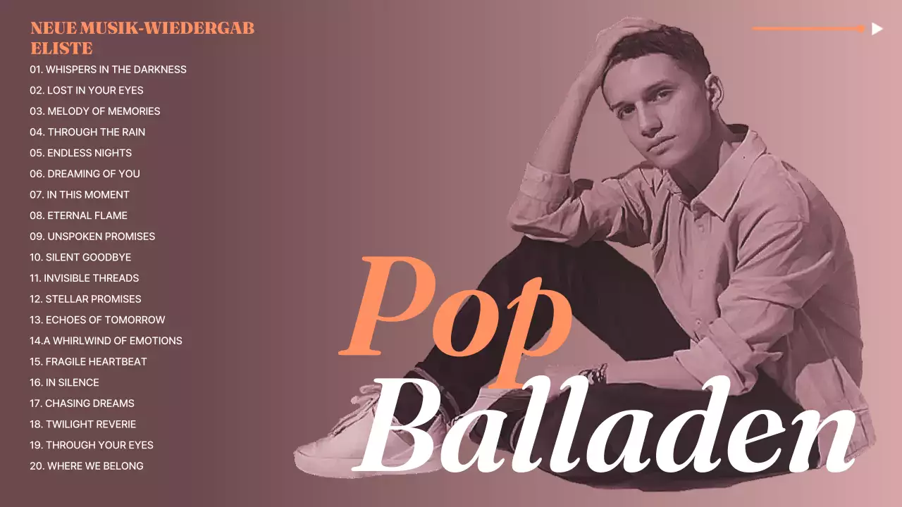 orange moderne Musik-Wiedergabeliste