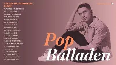 orange moderne Musik-Wiedergabeliste