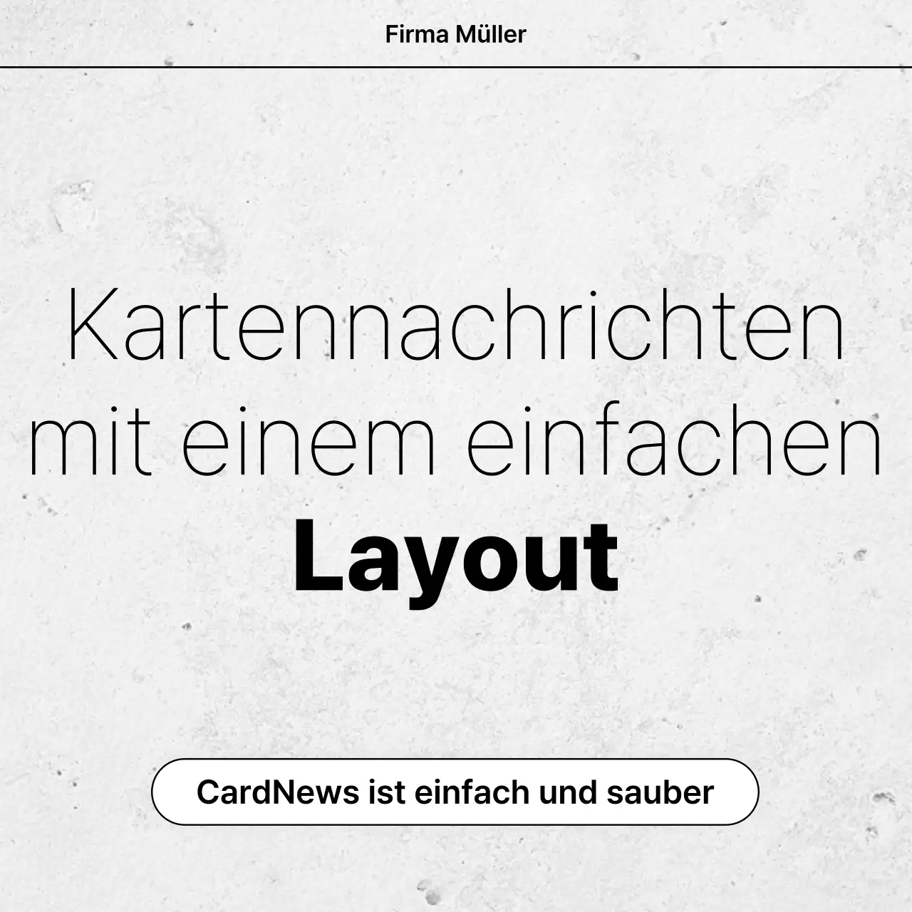 Weißes einfaches Design Anzeige