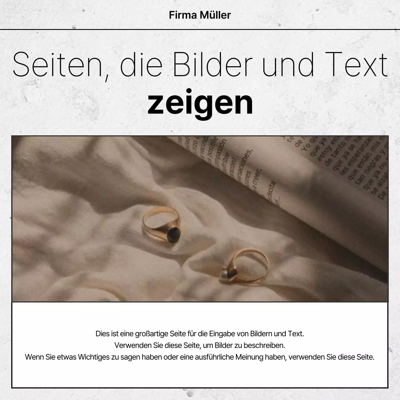 Weißes einfaches Design Anzeige