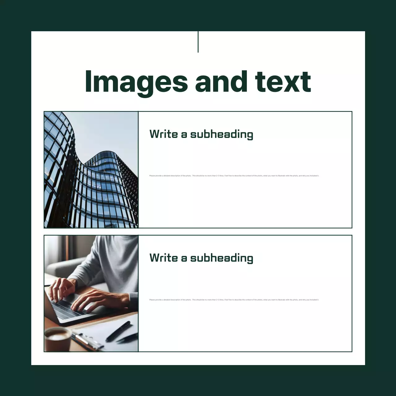 Anúncio de design simples caqui