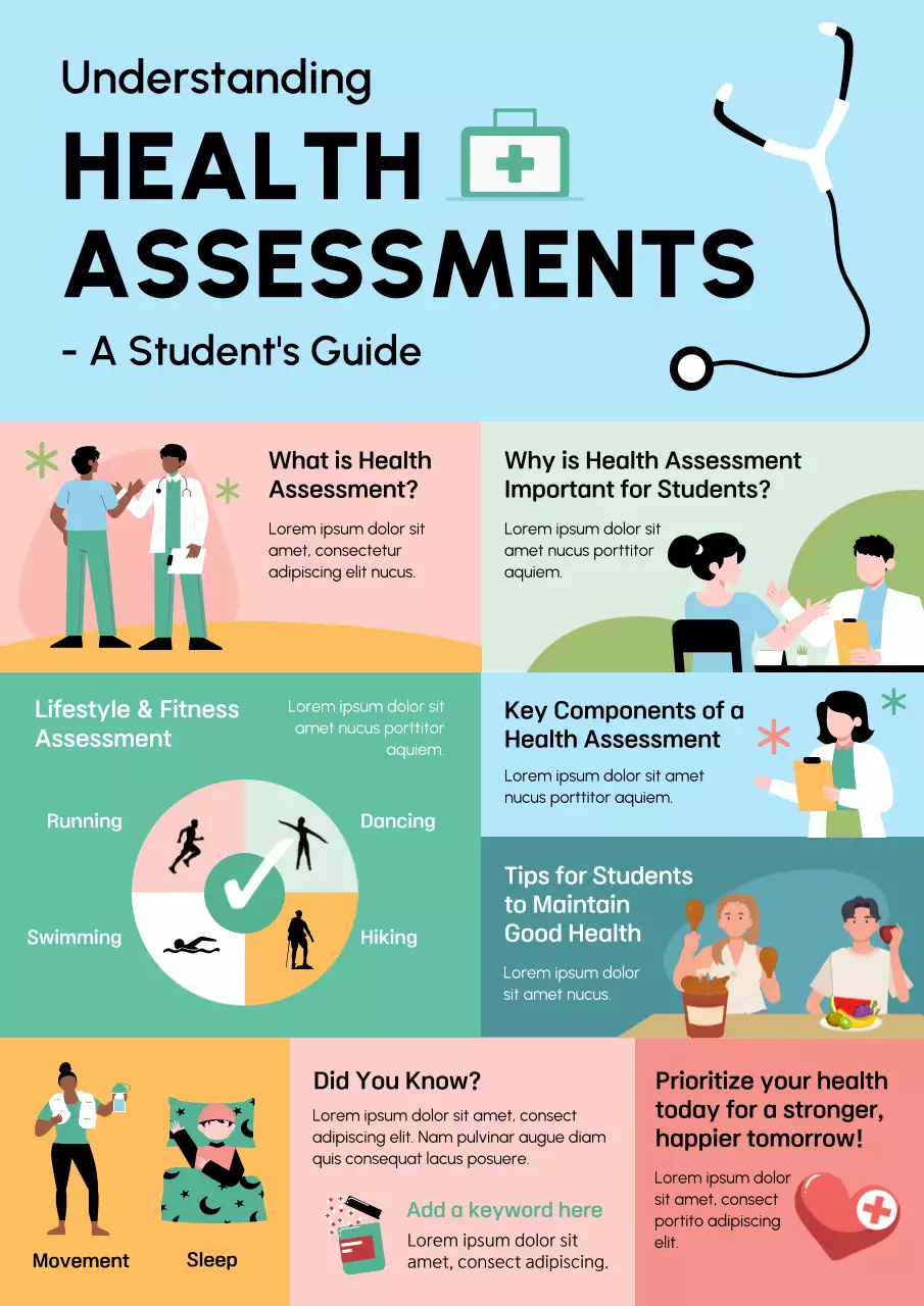 Teal Modern Health Guide Poster