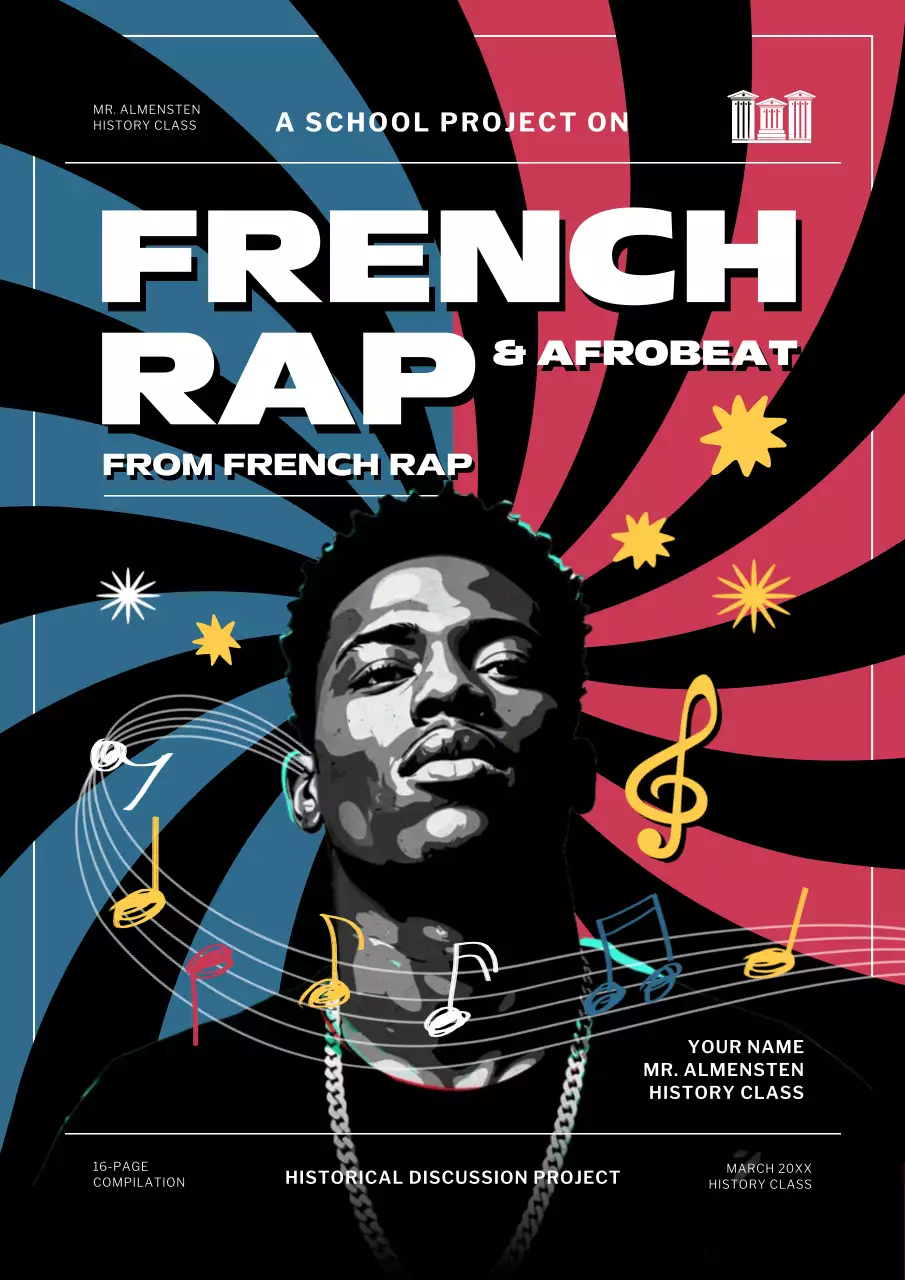 Red Modern Music Project Poster