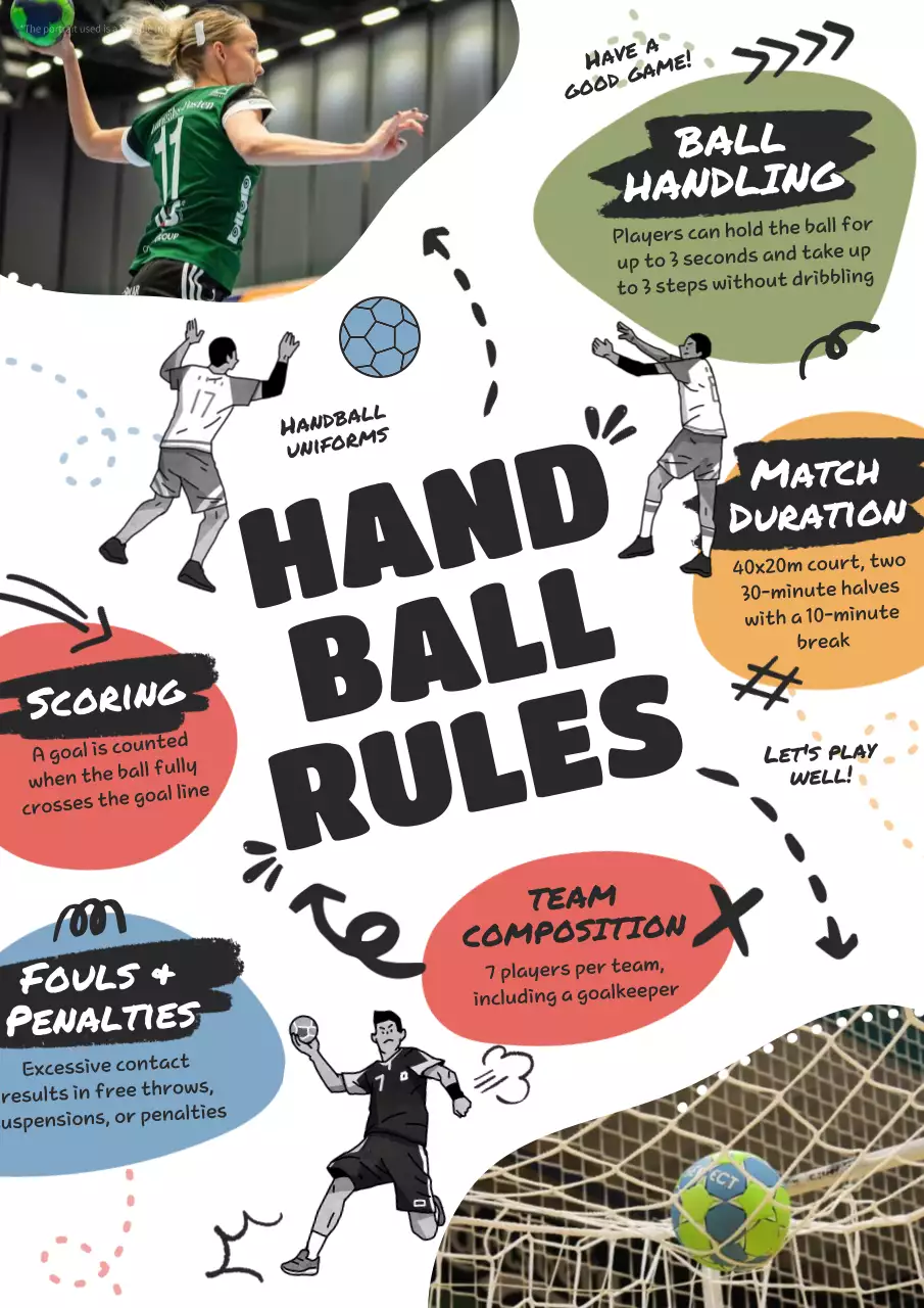 Colorful Modern Sports Guide Poster