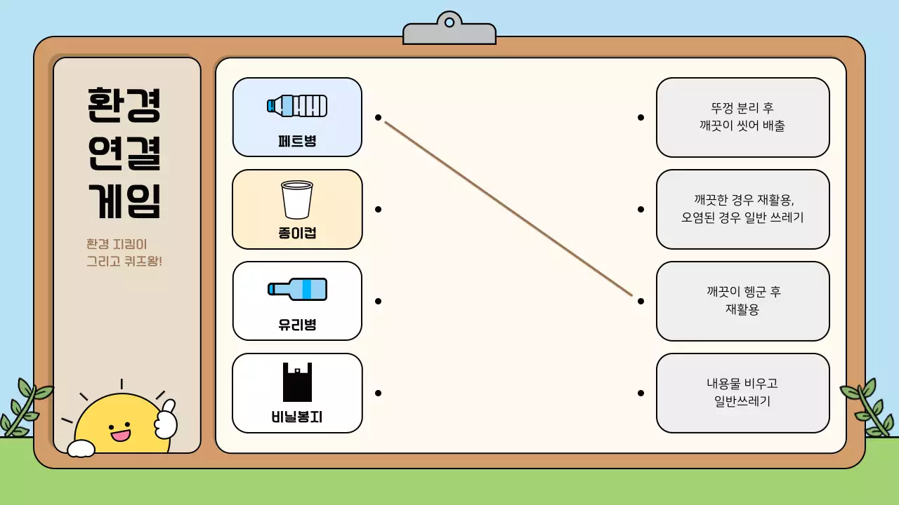 하늘색 아기자기한 환경 교육