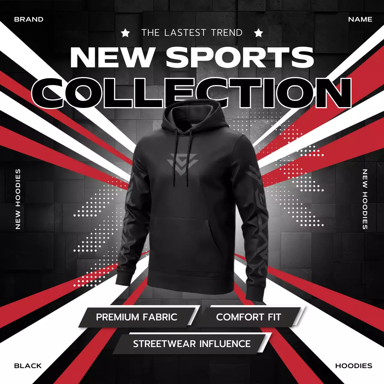 Black Modern Sports Collection Advertisement Social Media Post