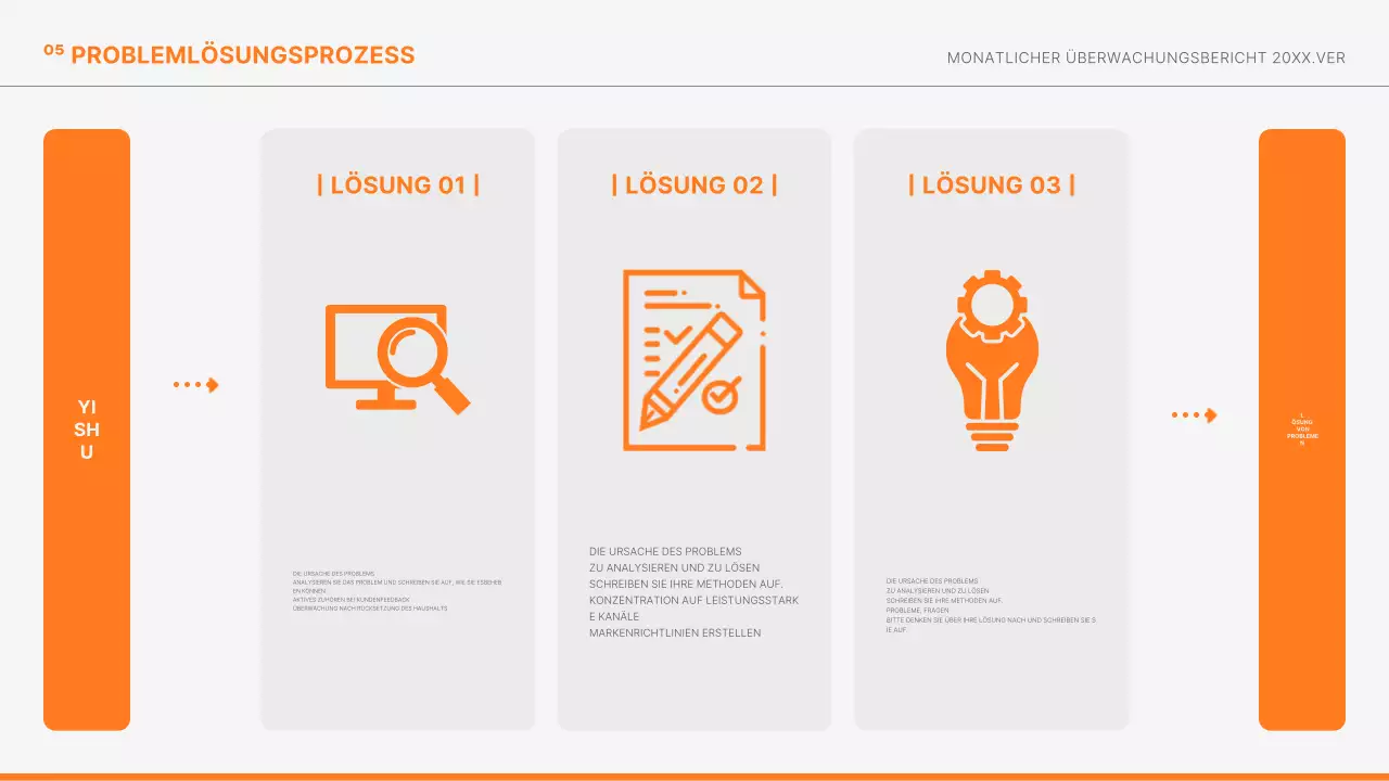 Orange Modern Marketingberichte informieren