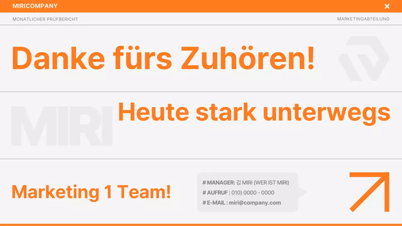 Orange Modern Marketingberichte informieren