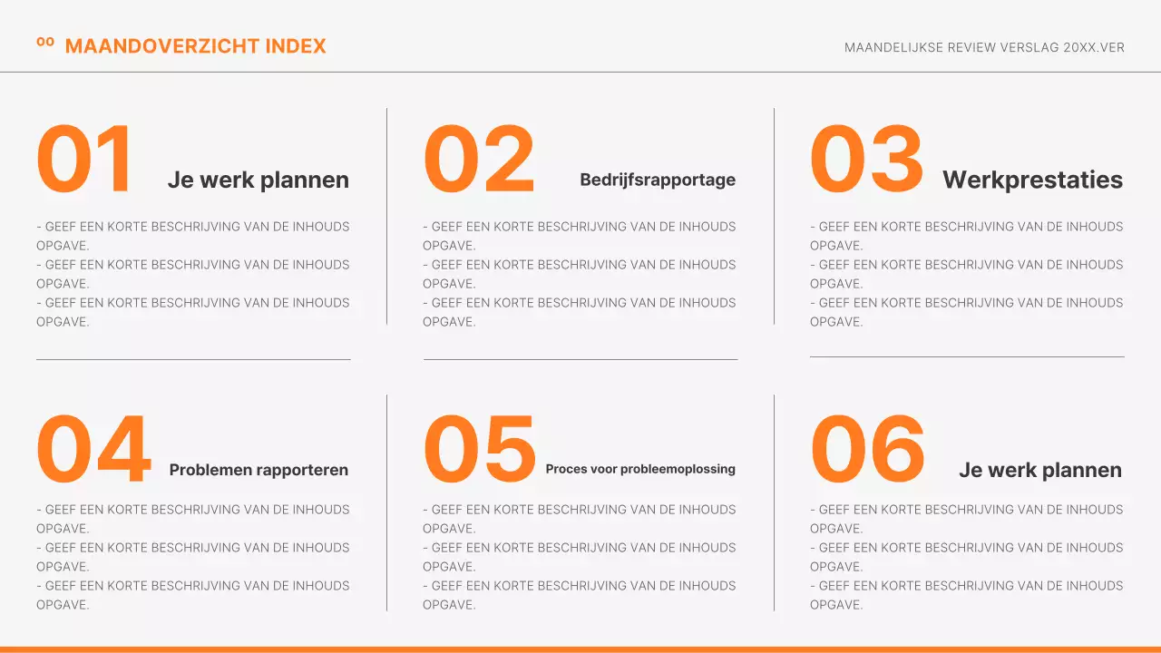 Orange Modern marketingrapporten informeren