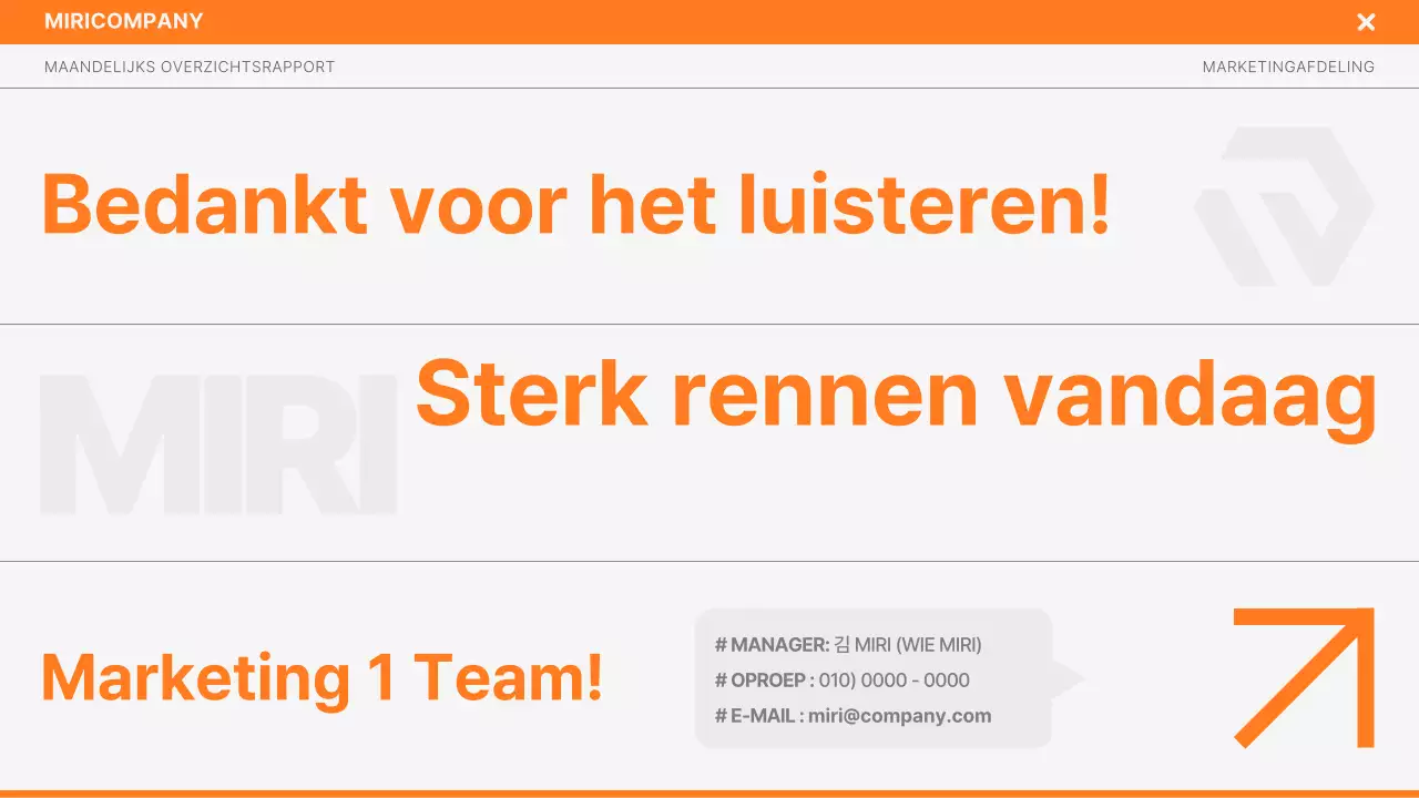 Orange Modern marketingrapporten informeren