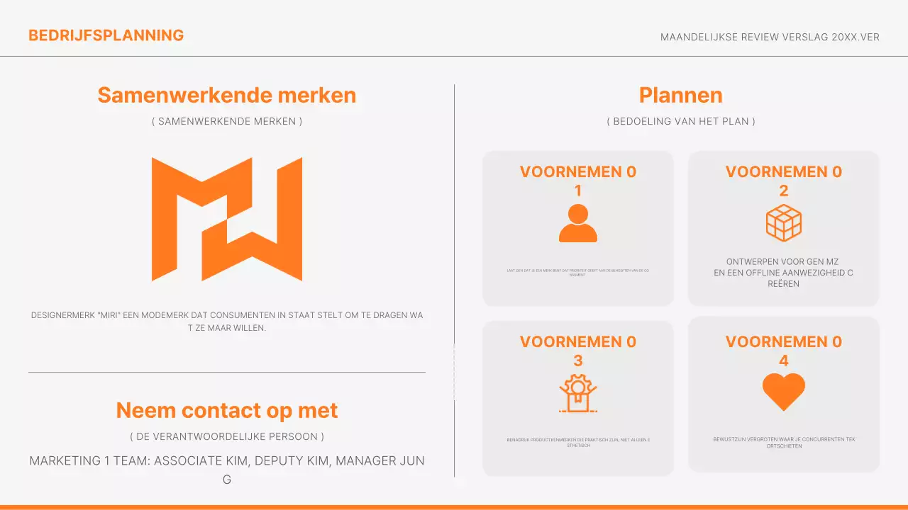 Orange Modern marketingrapporten informeren