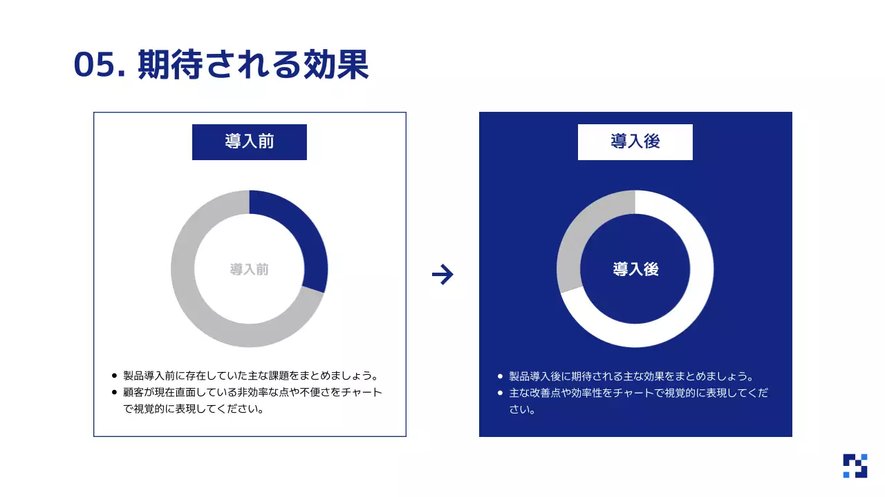 青 モダン タブレット 提案書